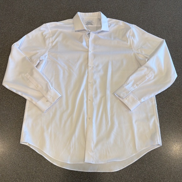 Men’s Calvin Klein Infinite non-iron slim fit dress shirt 18 34/35 2XL - Picture 1 of 4